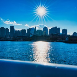 Sun Over Boston Harbor