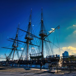 Old Ironsides at Sunset Boston