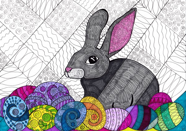 Egg bunny Print