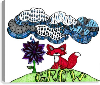 fox: grow! Canvas Print