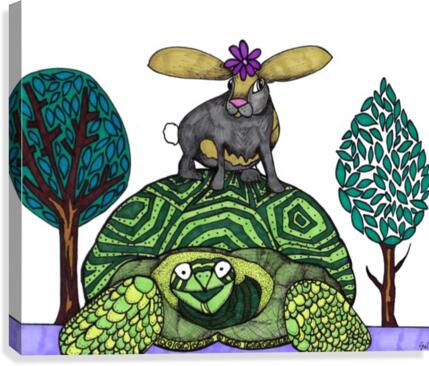 tortoise and hare Canvas Print