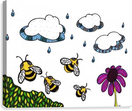 Rain Bees Canvas Print