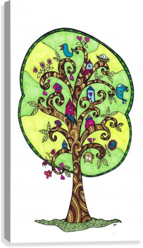 Critter Tree Canvas Print