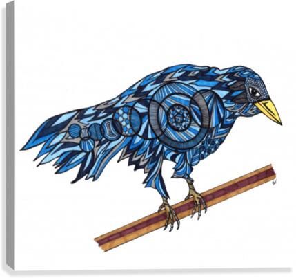 Blue Crow Canvas Print