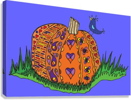 Pumpkin Bird Canvas Print