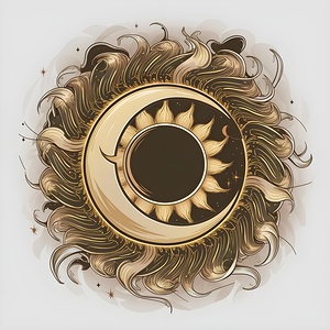 A captivating design featuring a solar eclipse 