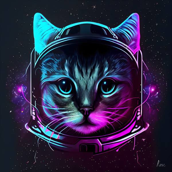Astro Cat Print