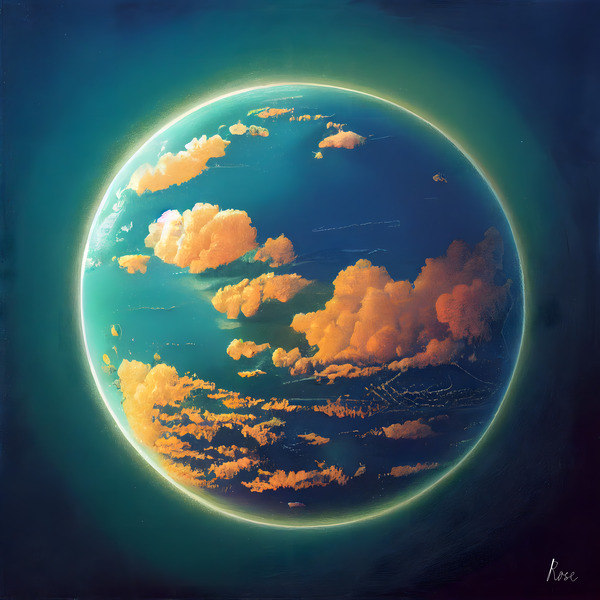 Blue Marble Print