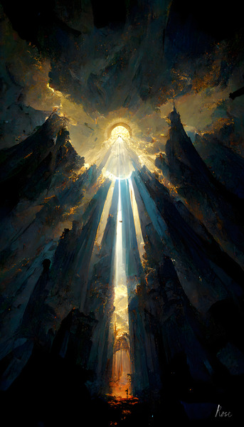 Light Breaking Through Print