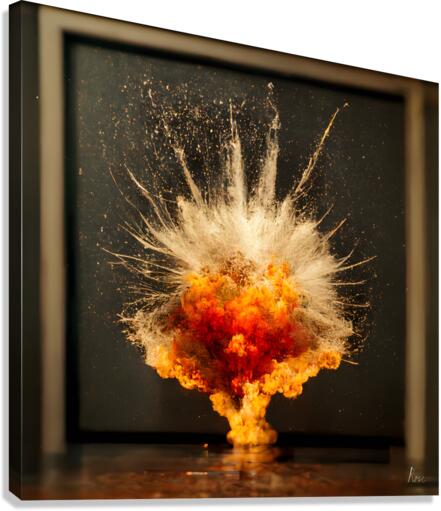 Explosive Diorama Canvas Print