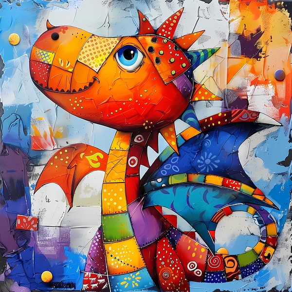 THE COLORFUL DRAGON Print