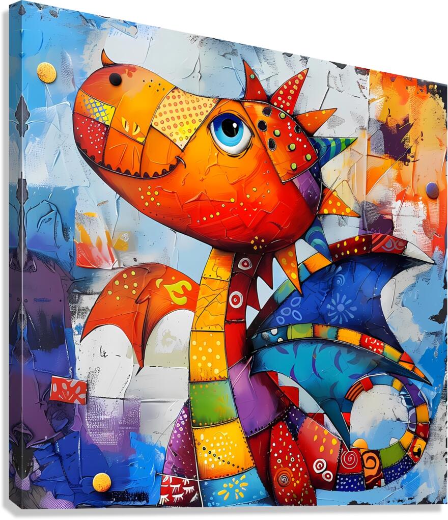 THE COLORFUL DRAGON Canvas Print