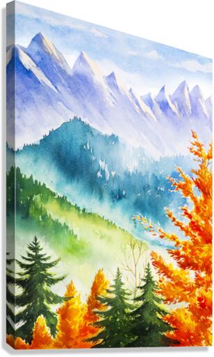 Fall Carmine Trees Canvas Print