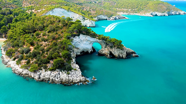 Flying Over Italie coasts and cities 6 Print