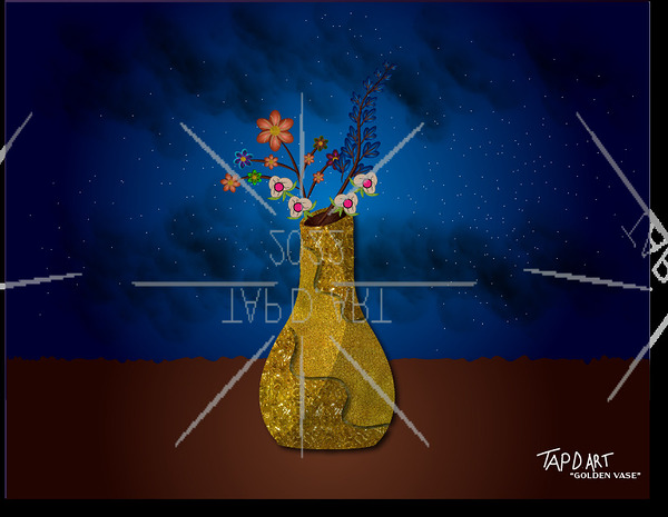 GOLDEN VASE Print