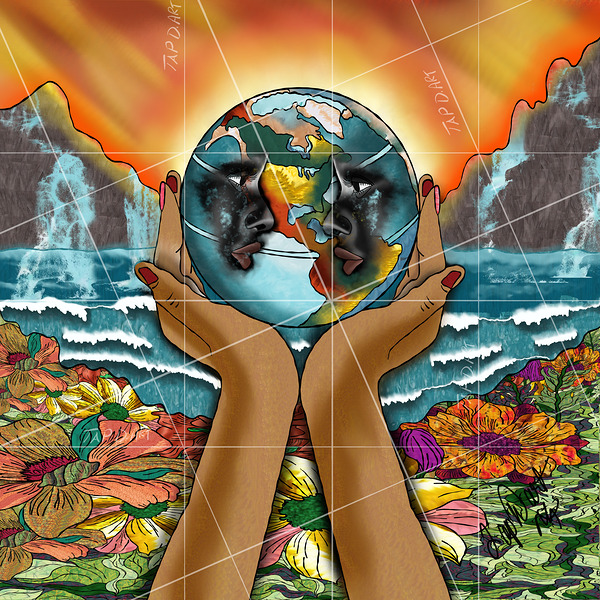 THE WORLD N YOUR HANDS Print