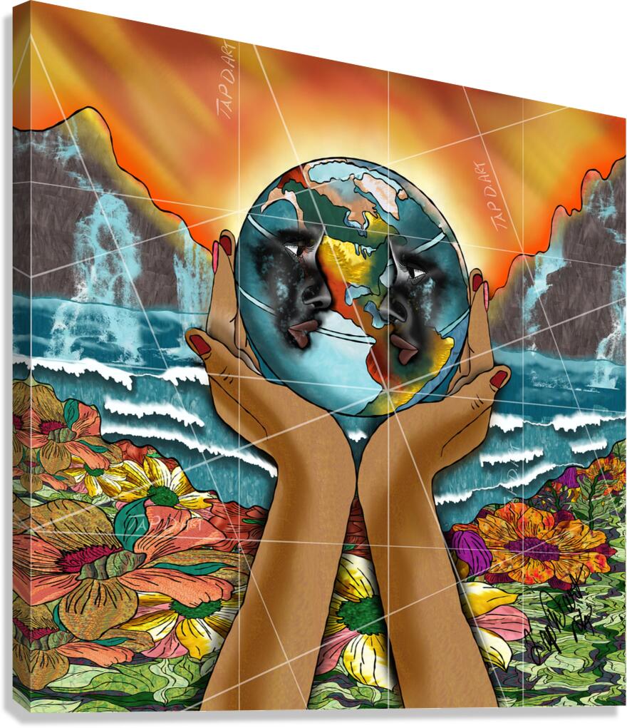 THE WORLD N YOUR HANDS Canvas Print