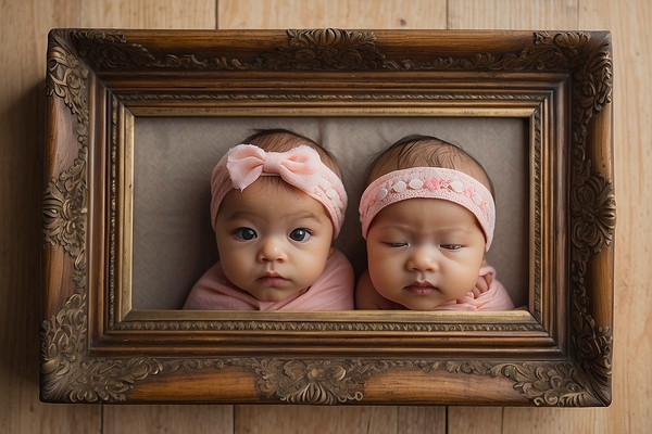 Very cute twins Print