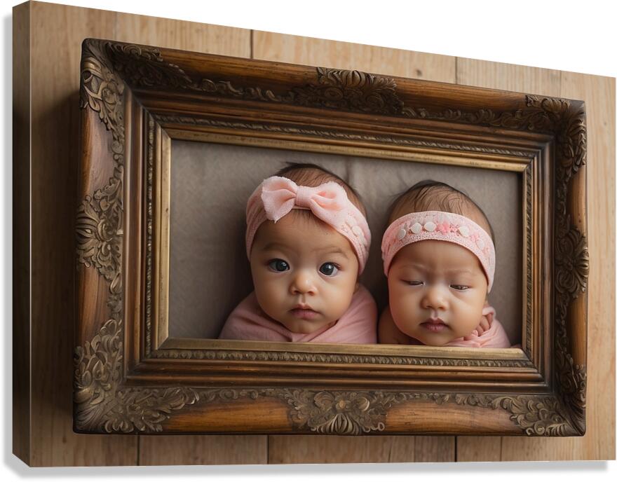 Very cute twins Canvas Print