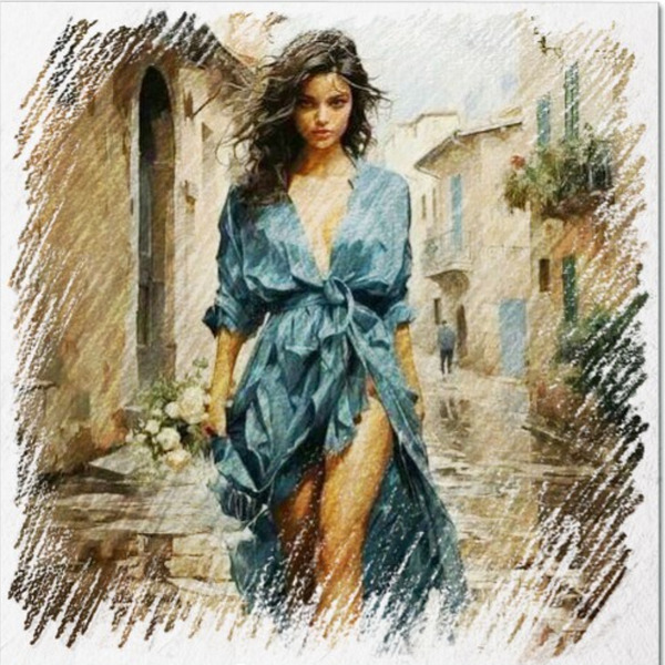 Enchanting Elegance in the Old City Print