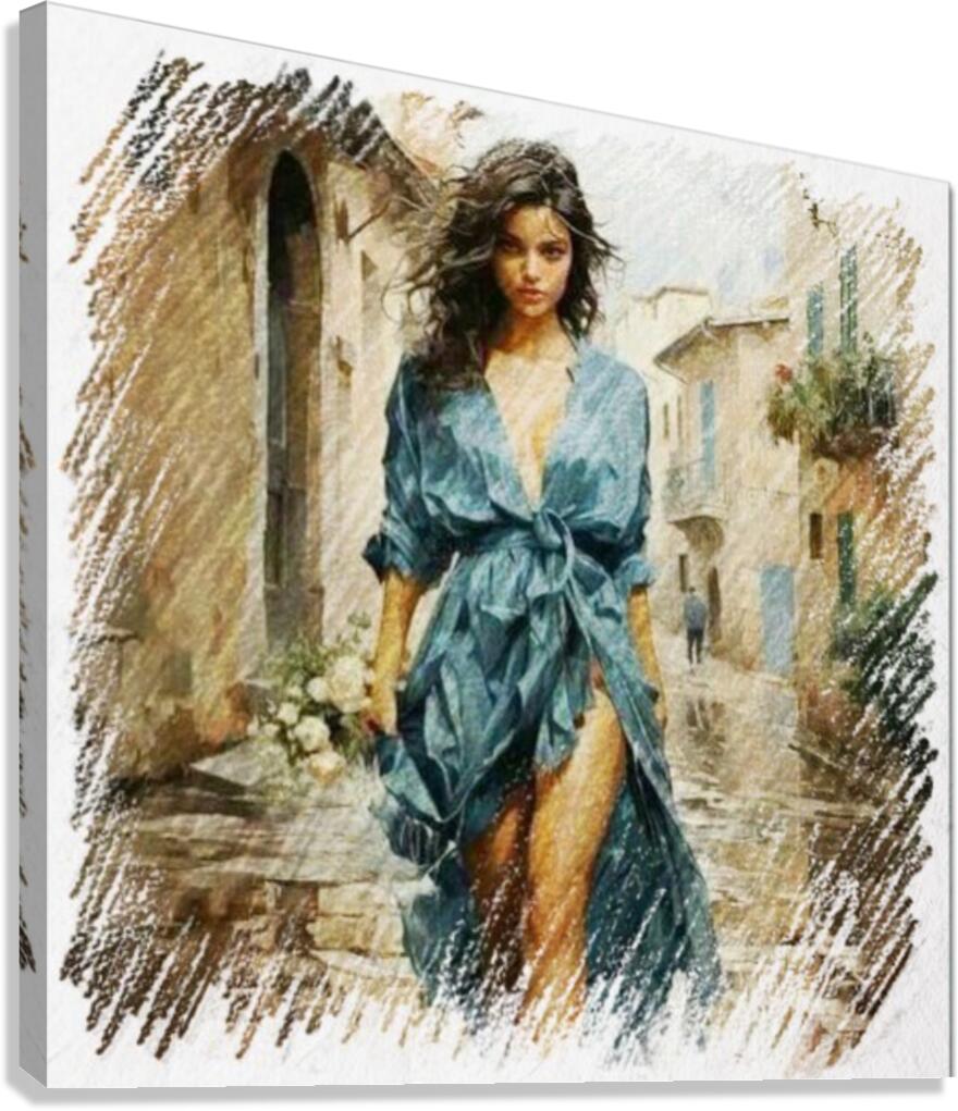 Enchanting Elegance in the Old City Canvas Print