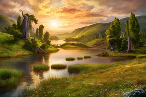 large-scale landscape painting 