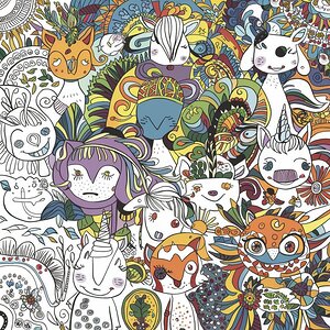 a whimsical and enchanting coloring  filled 