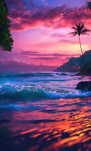 Attractive natural sunsets