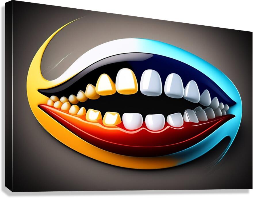 Teeth and man Canvas Print