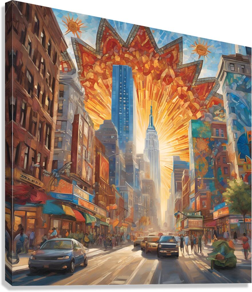 depicts a mosaic of cultures histories and dreams intertwined. Canvas Print