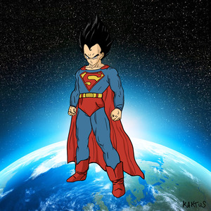Vegeta en Superman