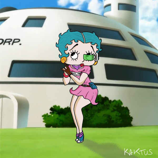 betty Boop en Bulma Print