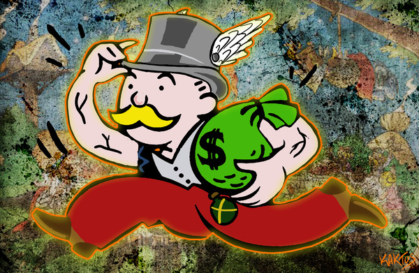 Mr Monopoly Asterix Print