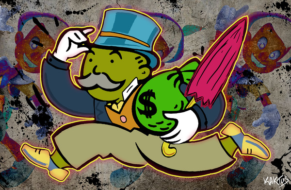 Mr Monopoly  jiminy cricket Print