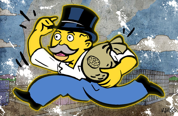 Mr Monopoly Simpson Print