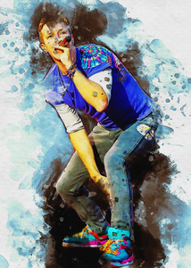 Chris Martin Performs in Manchester