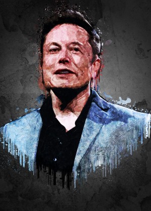 Elon Musk. Print