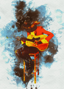 Smudge of Jimi Hendrix Machine Gun