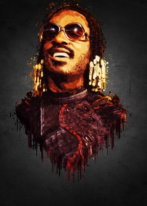 Stevie Wonder. Print