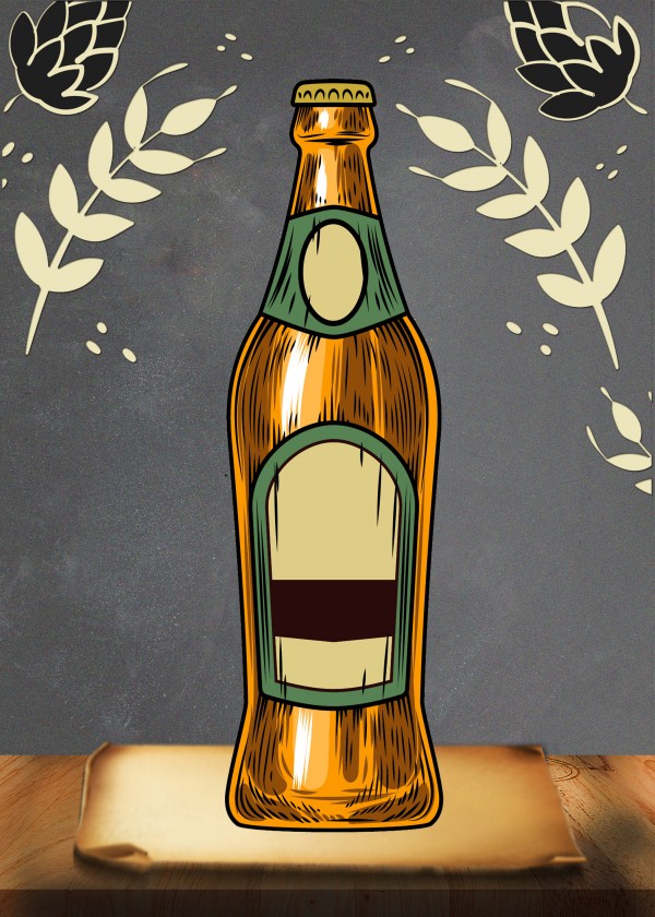 Beer Botle Print