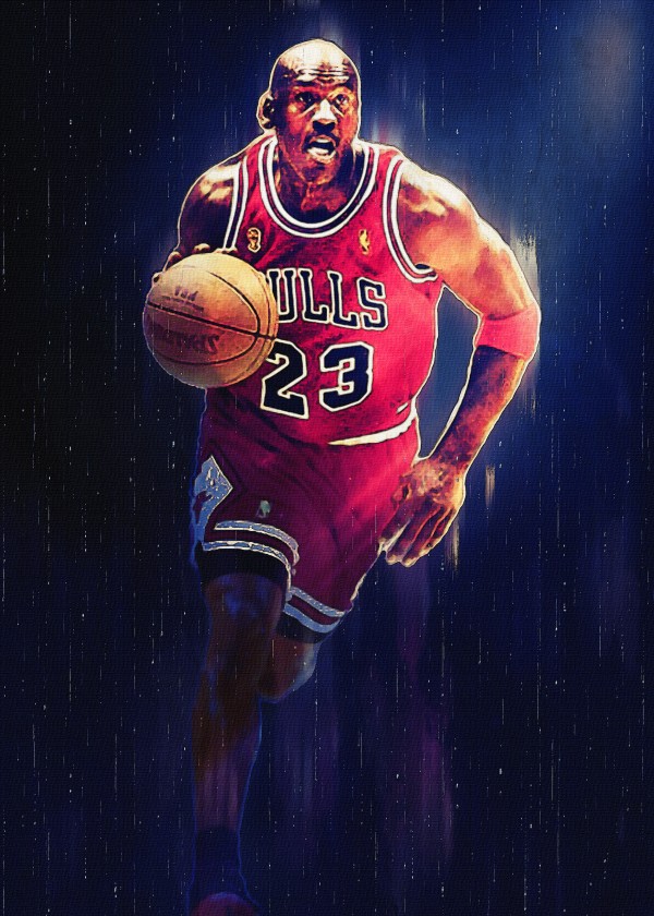 Michael Jordan Jumpman Space Jam Chicago Bulls by Gunawan Rb Wall Art