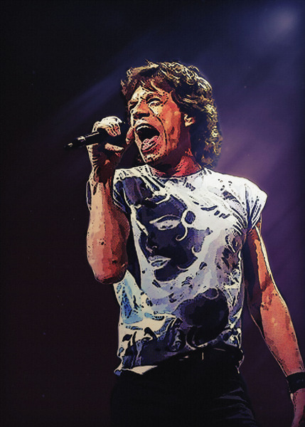 Mick Jagger Live Print