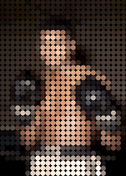 Muhammad Ali in Style Dots by Gunawan Rb