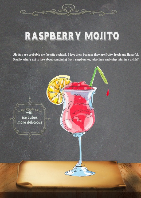 Raspberry Mojito Print