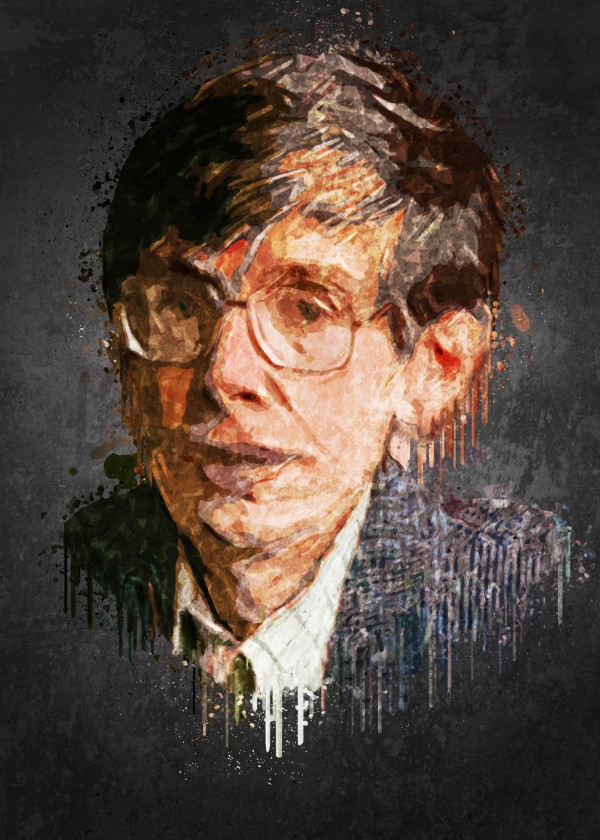 Stephen Hawking. Print