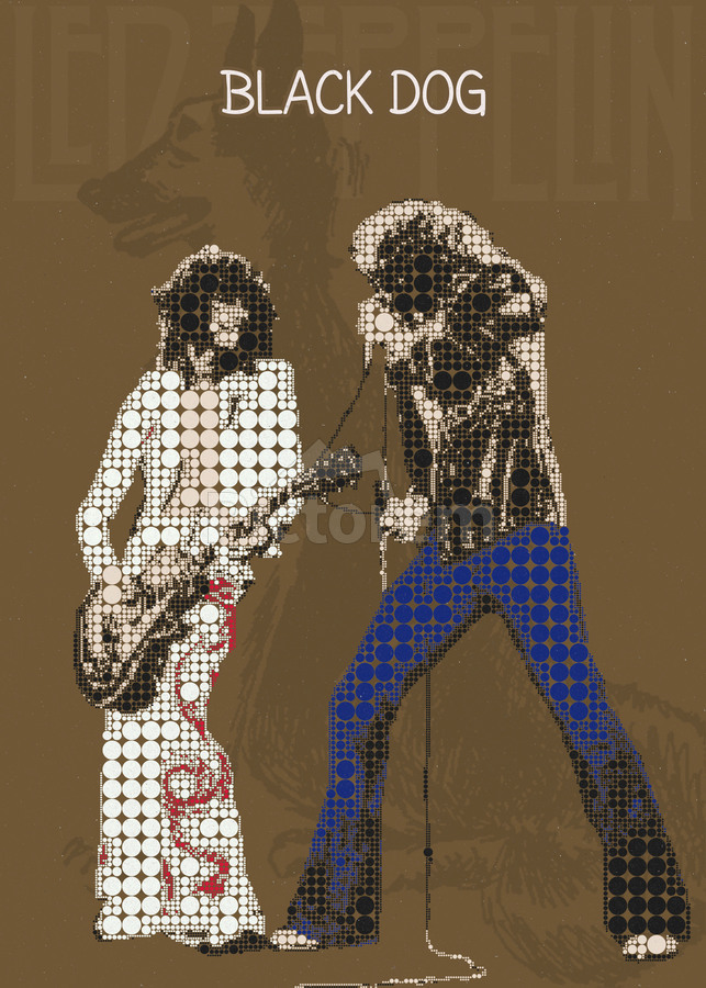 Black Dog Led Zeppelin by Gunawan Rb Wall Art