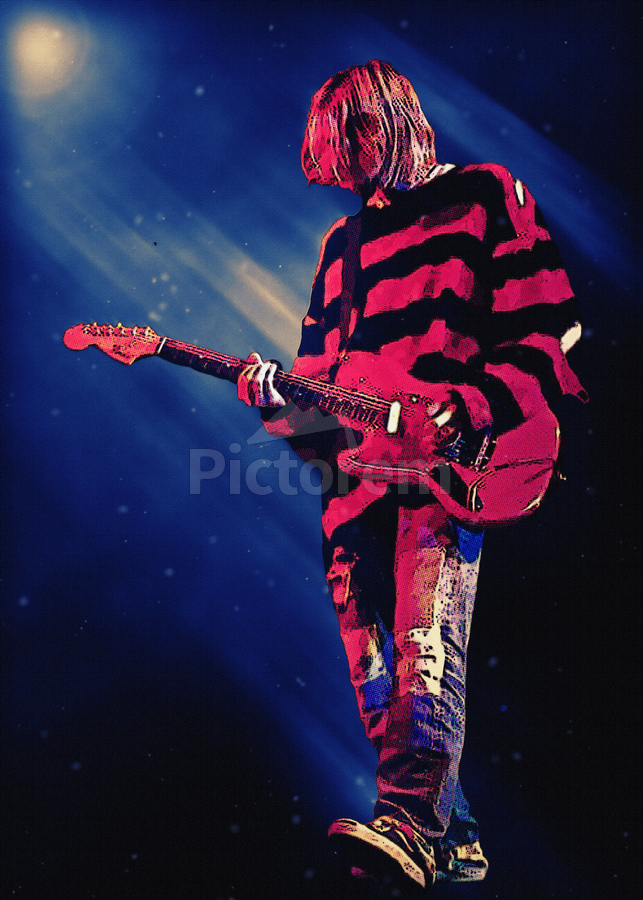 絵画/タペストリー KURT COBAIN  LOSER VANDAL LV POP Kurt Cobain Art/ Nirvana artwork/Grunge art — Mark Eliason