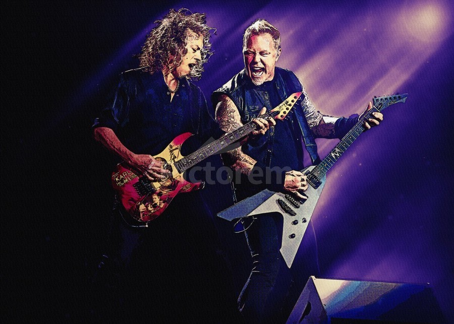 Superstars Metallica's iconic James Hetfield Kirk Hammett Live