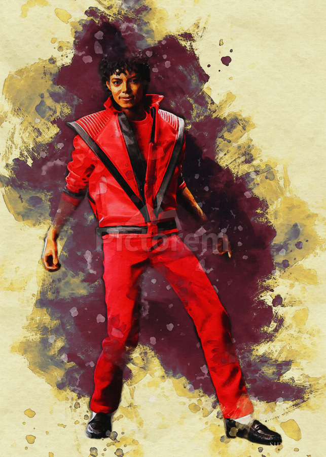 Michael Jackson Thriller Smudge by Gunawan Rb Wall Art