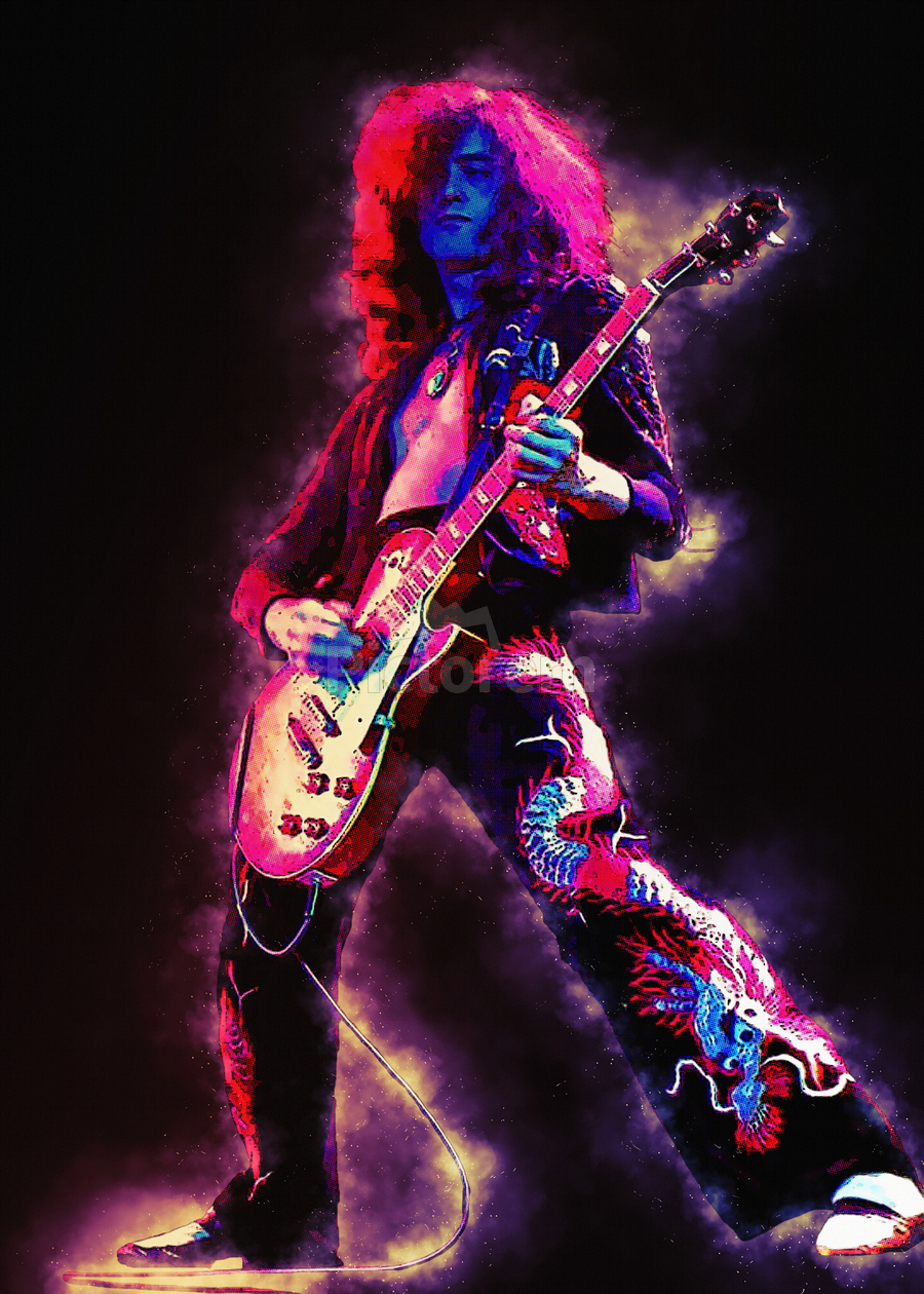 Spirit Led Zeppelin of Jimmy Page in his black dragon outfit